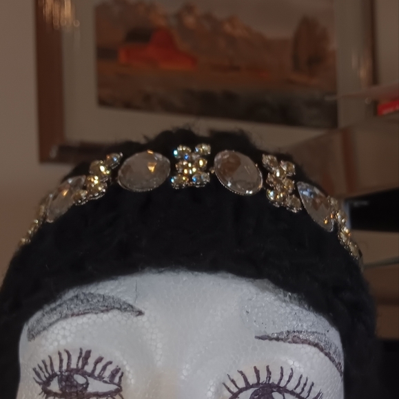 MIXIT JEWELED Crocheted Black Head & Ear Warmer Gently Loved - Picture 2 of 5